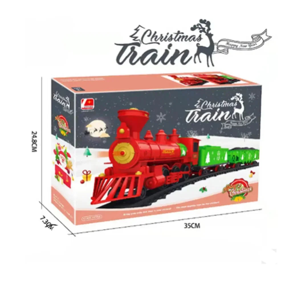 Classical Electric Train Set Toy Car Railway Train Model Educational Game Children Christmas Toys for Boy