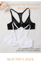 Front Button Women's Bra Lace Sheers Unpadded Sexy Lingerie BH Tops Flower knitting Brassiere Underwire Underwear Plus Size Bras