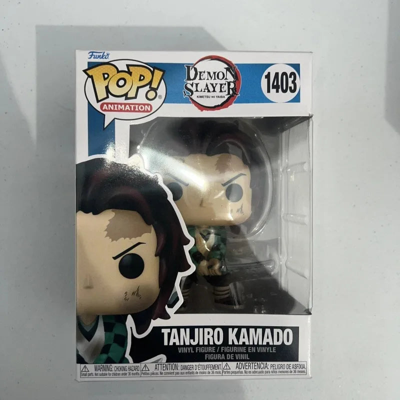 Funko POP Original Genuine Demon Slayer Anime Figure Tanjiro Kamado 1403 Action Figure Toys for Boys Girls Gift Model