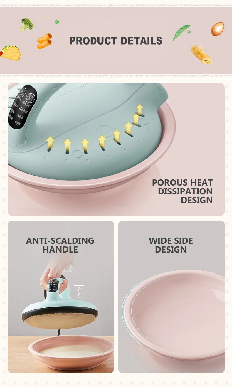 Automatic Pancake Maker Pizza Crepe Making Machine Cake Pancake Electric Baking Machine Smart Baking Pan