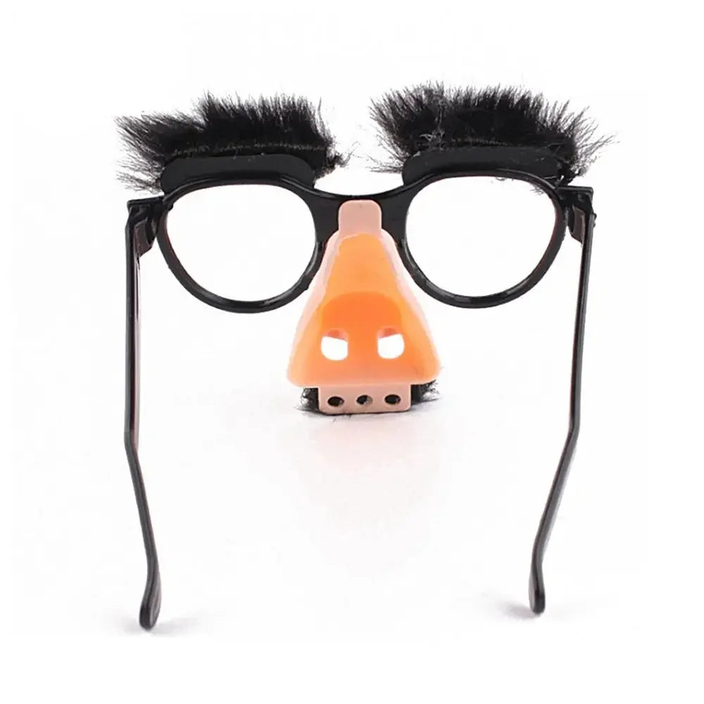 Big Nose Glasses with Eyebrows Mustache Silly Funny Photo Props Halloween Party Eyeglasses Novelty Prank for Birthday Parties