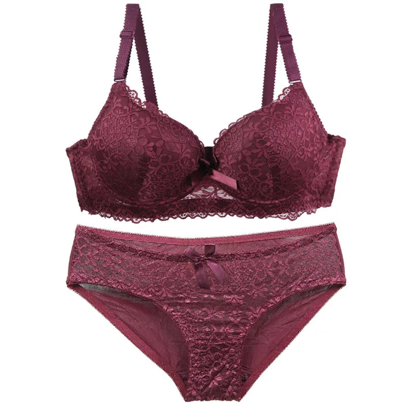 DaiNaFang New Sexy Bras Set Push Up Underwear For Women Adjustable Breathable Design Sweat Absorbing Upper Tray BC Cup Lingerie