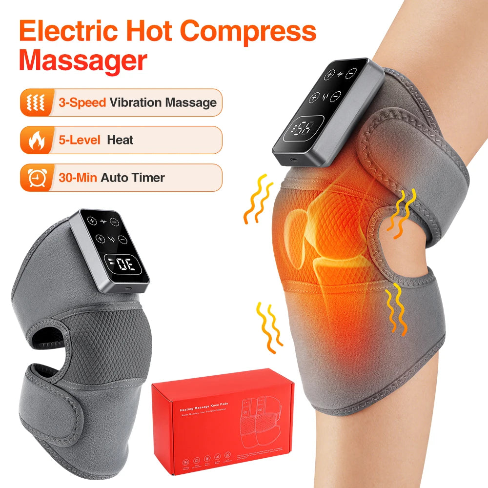 3 Vibrations 5 Levels Hot Compress Shoulder Elbow Massage Knee Support Brace, Electric Heating Knee Protection Belt Main image