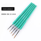 4/5/10pcs Miniature Hook Line Pen art painting brushes weasel hair paint brush gouache watercolor oil paint artists Hand Painted