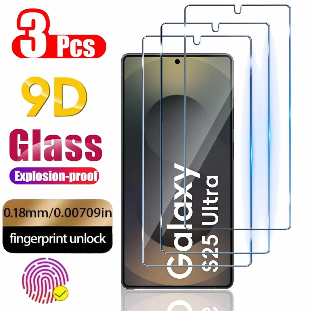 S26 S25 Ultra Protective Glass For Samsung Galaxy S25 S24 Ultra Screen Protector A17 A27 A37 A57 A56 A36 A26 A55 A54 A53 A15 A16 A35 Glass S21 S22 S23 Plus Pelicula Cristal Templado S24 FE Phone Front Film Main image