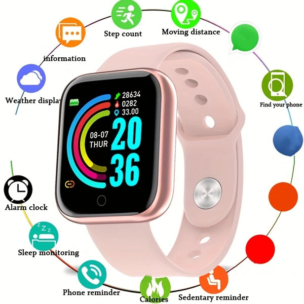 Smart Watch Sport Wristband Fitness Monitoring Track Heart Rate Call and Message Remind Men Smartwatch Woman 116 Plus Clock D13