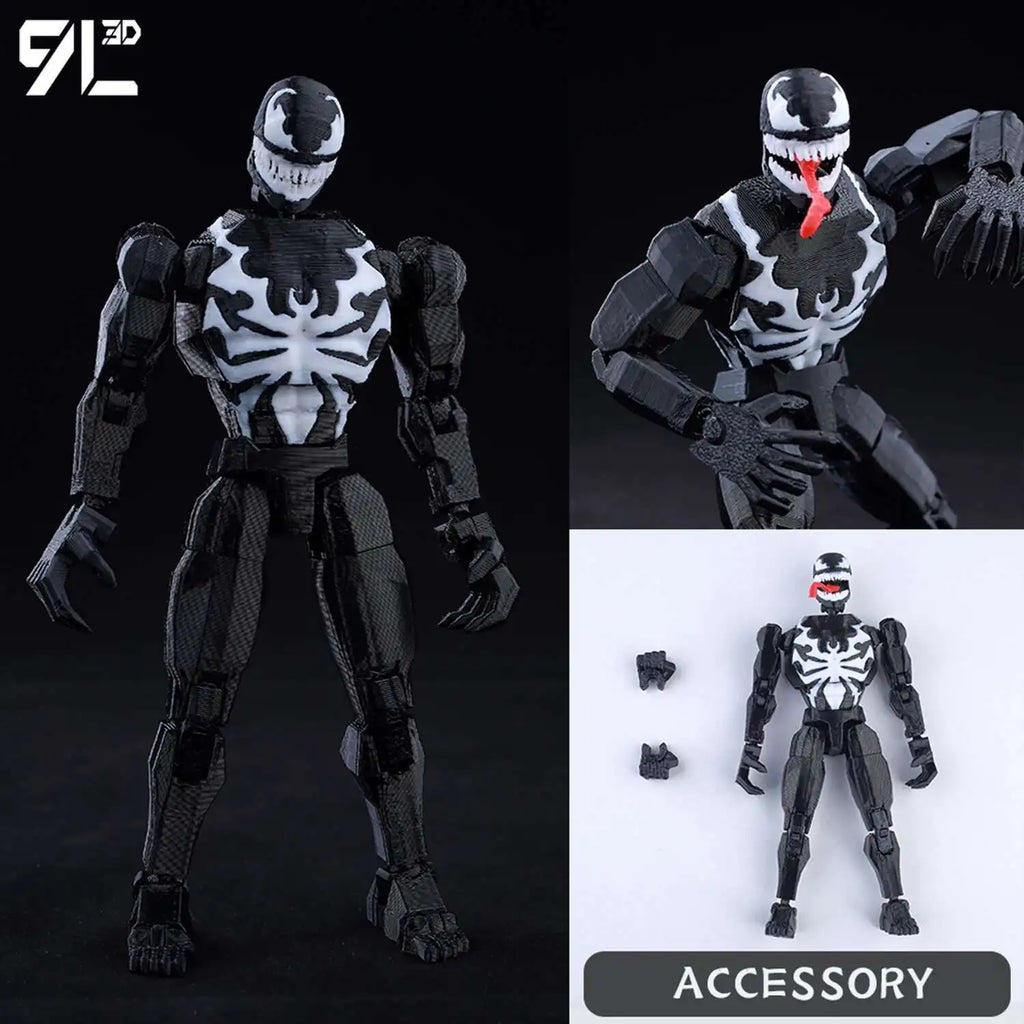 Venom Spider-Man Lucky13 Dummy13 Action Figures - 3D Printed T13 Multi-Jointed Shapeshift Mannequin Anime Collectible Toys