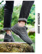 Men'S Spring And Autumn Outdoor Sports Shoes With Rotating Buckle Convenient Comfortable Anti Slip Hiking Shoes Large Size 39-48