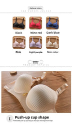 8CM Thick Padded Push Up Bra for Small Chest Seamless Wireless Comfort T-Shirt Bra Natural Lingerie with Adjustable Straps