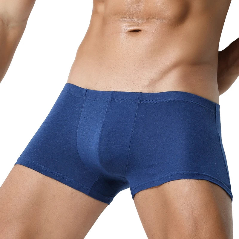 Men's Underwear 100% Cotton Boxer Briefs Summer Large Size Thin Breathable Comfort Underwear Sports Boys Boxer Briefs