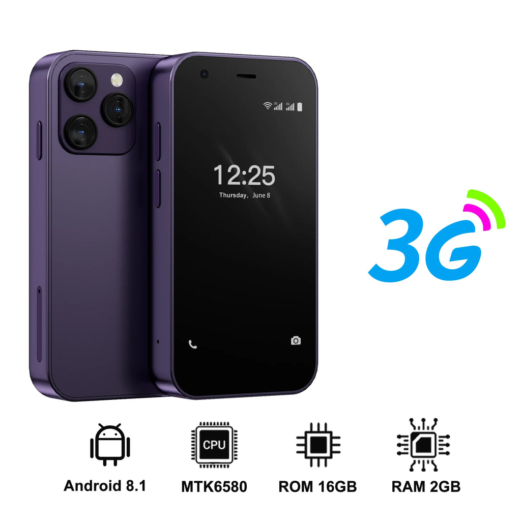 SERVO 15SE Super Mini Smartphone Android System 2GB+16GB Play Store Wifi Dual SIM 3.0" Small Pocket Cheap Smart Phones 3G WCDMA