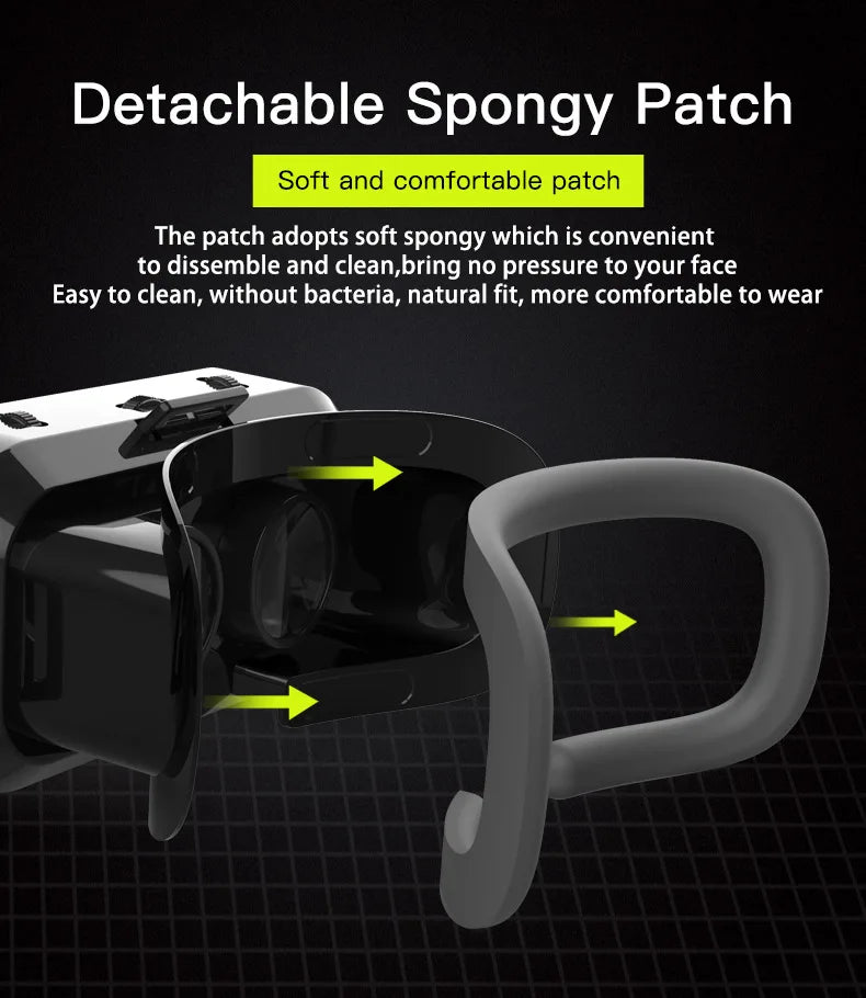 VR Glasses 3D Virtual Reality Headset Devices Helmet Lenses Goggles Smart For Smartphones Phone Cell Mobile Game Viar Viewer Set
