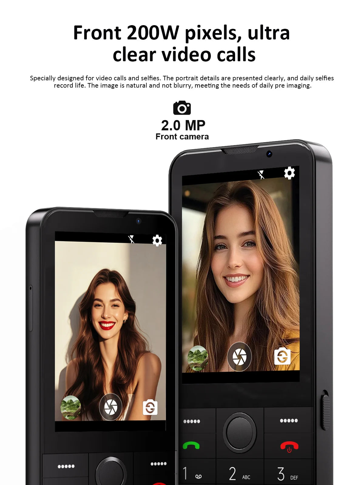 UNIWA F26 PRO 4G Touchscreen Smartphones Keypad Phone 3.5” Dual SIM Android 11 2GB+16GB 2850mAh Cellphone Whatsapp Google Store