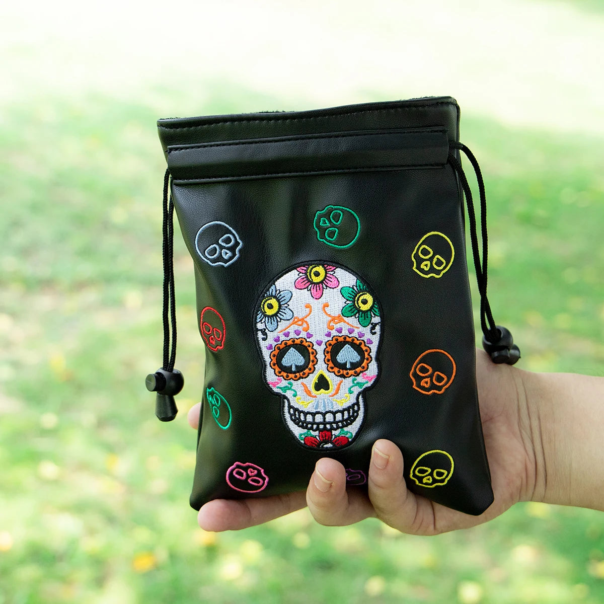 Golf Club Headcovers #1 #3 #5 Wood Head covers Skulls Design Driver Fairway Hybrid Woods Headcover Black PU Premium Leather Head
