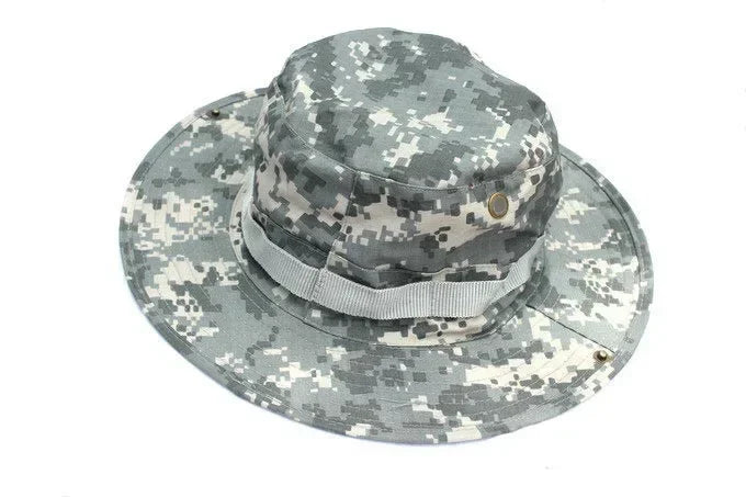 Multicam Tactical Fisherman Hats Foldable Outdoors Sniper Camouflage Fishing Cap Outdoor UV Sunscreen Panama Hunting Bucket Hat