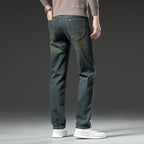 High Quality Winter Jeans Men's Warm Fleece Thickened Elastic Denim Pants Fashion Straight Elastic Retro Plush Velvet Pants