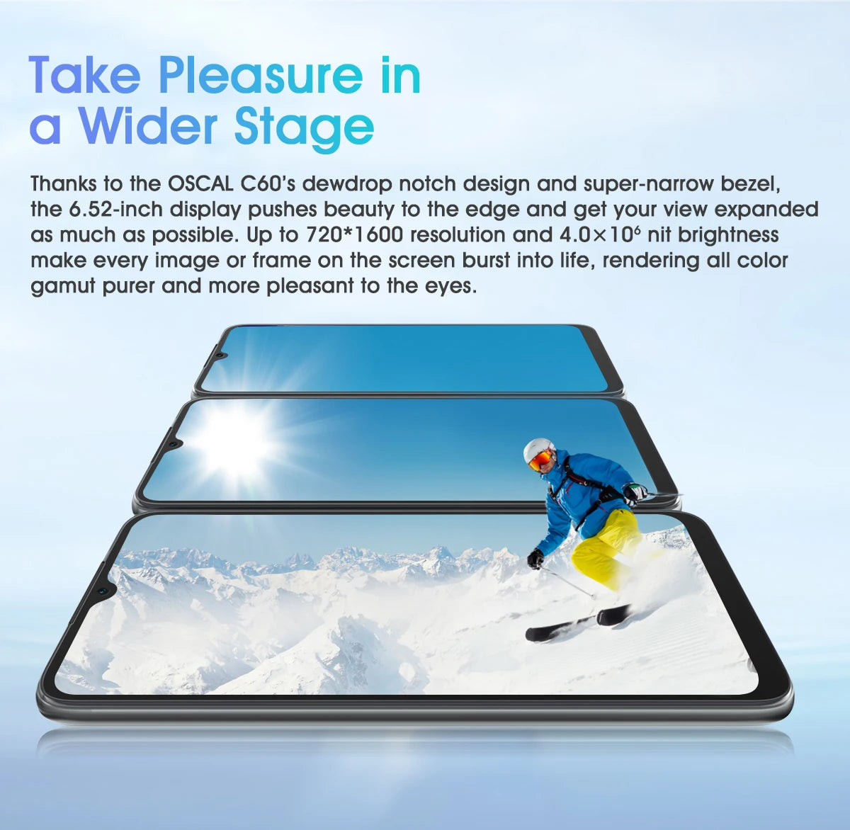 BLACKVIEW 2022 New Oscal C60 Smartphone 6.528 Inch 4GB+32GB 4780mAh 13MP + 5MP Camera Android 11 Mobile Phone With 3 Card Slots
