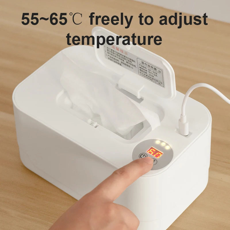 Baby Wipes Heater Wet Towel Dispenser Thermostat Warmer Tissue Paper Case Napkin Electric Heating Insulation Storage Box Holder