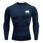 Men Compression Shirt Short Long Sleeve Quick Dry | All Season Workout Top for Gym Running Fitness UV Protection