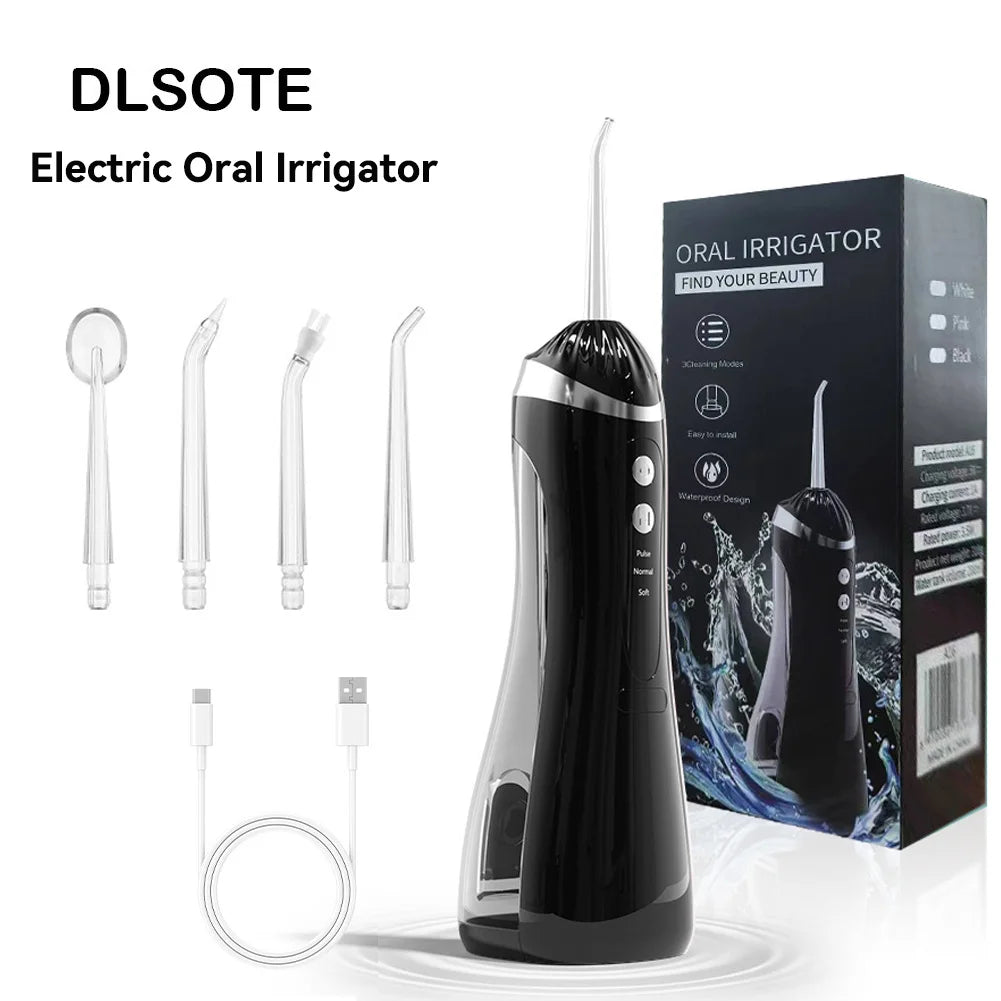 Oral Irrigator 3 Cleaning Modes Portable Rechargeable Waterproof  IP65 Dental Water FlosserTeeth Whitening Jet Floss 200ML Main image