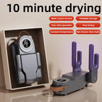 New 150W High Power Foldable Electric Shoe Dryer with Intelligent Timer Fast Drying Socks Glove Boot Heater Household Shoe Dryer