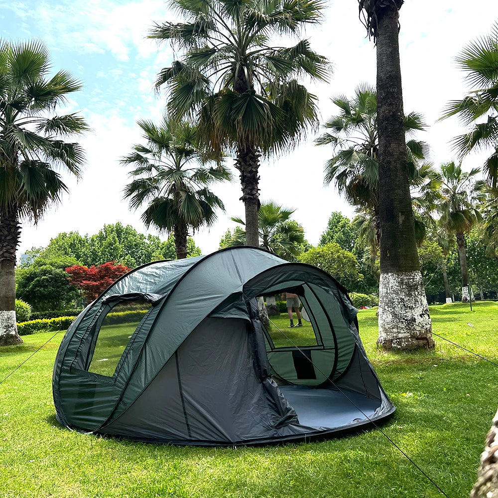 5-8 people quick opening hand throw tent waterproof camping boat tent outdoor tent fully automatic pop-up