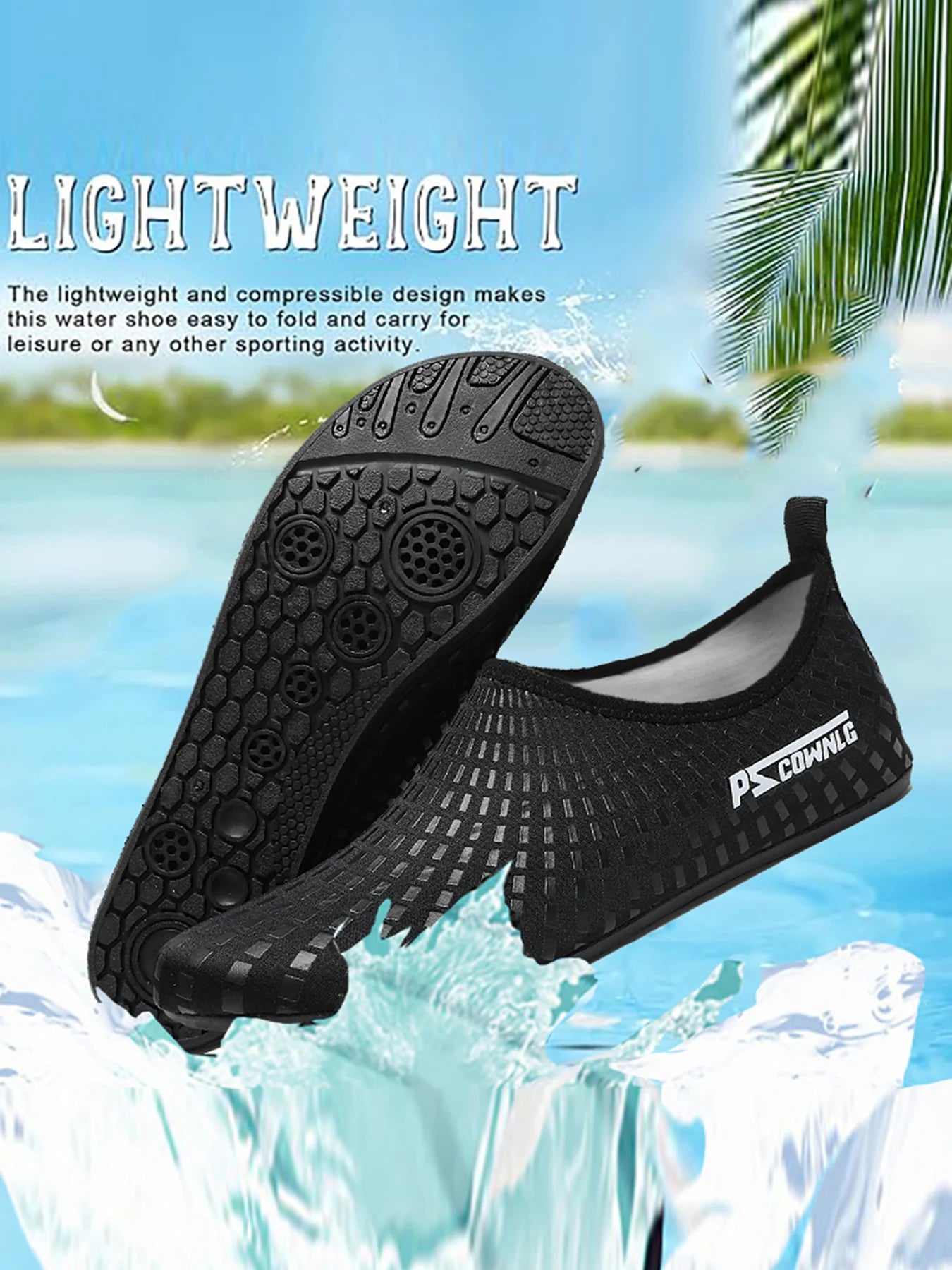Water Shoes for Women Men Barefoot Quick-Dry Aqua Socks Slip-on for Beach Swim Surf Yoga Exercise