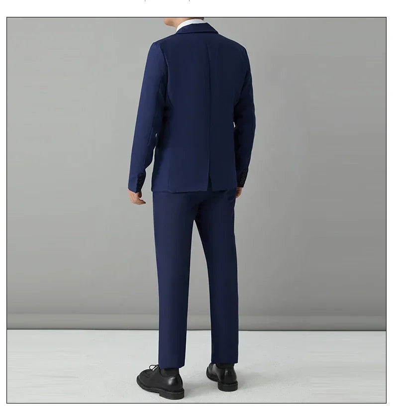 S-8XL Suit Men's Fashion Casual Outdoor (Blazer+ Pants) Gentleman Business Wedding Slim-fit Formal British Style Wedding Suit