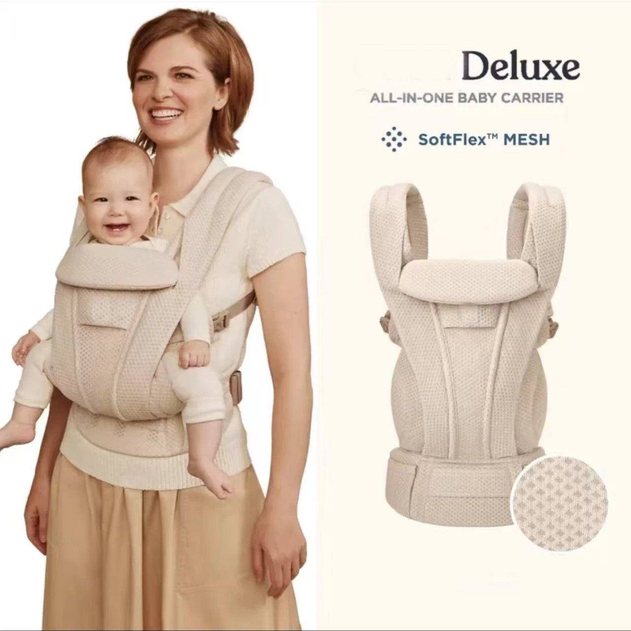 Egobaby mini Deluxe Baby Carrier Ergonomic Kangaroo Infant Kid Sling Back Front Facing Backpack Wrap Baby Bag 0-36 Months Main image