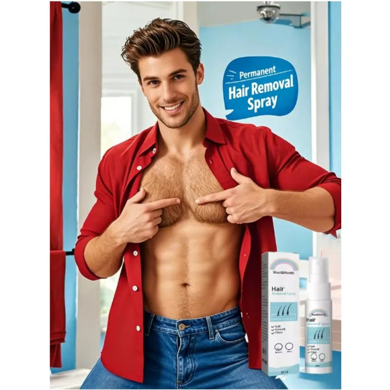 Permanent Hair Removal Spray Dissolves Hair Instantly Sprays On Effortlessly Gentle on Skin Pain-Free Long-Lasting Results Main image