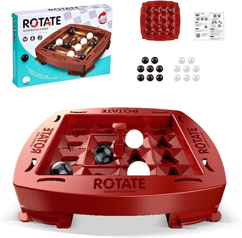 Logic Chess Track Game Educational Toy, Track Chess Game, Four In A Row Game, Fun Table Top 2 Players Puzzle Board Game Set
