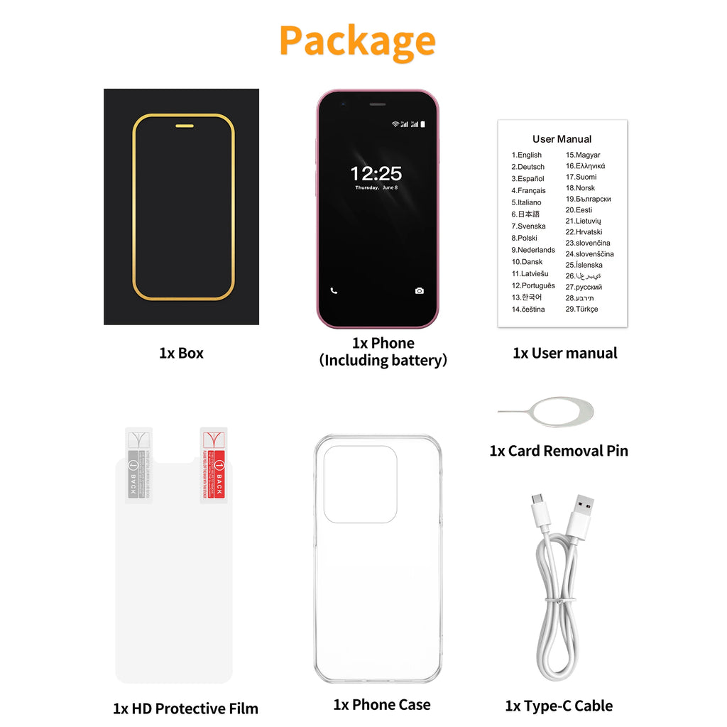 SERVO 15SE Super Mini Smartphone Android System 2GB+16GB Play Store Wifi Dual SIM 3.0" Small Pocket Cheap Smart Phones 3G WCDMA