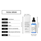 Copper Peptide Serum Anti Wrinkle Remover Antioxidant Tighten Skin Barrier Repair Deep Hydration Hyaluronic Acid Face Serum