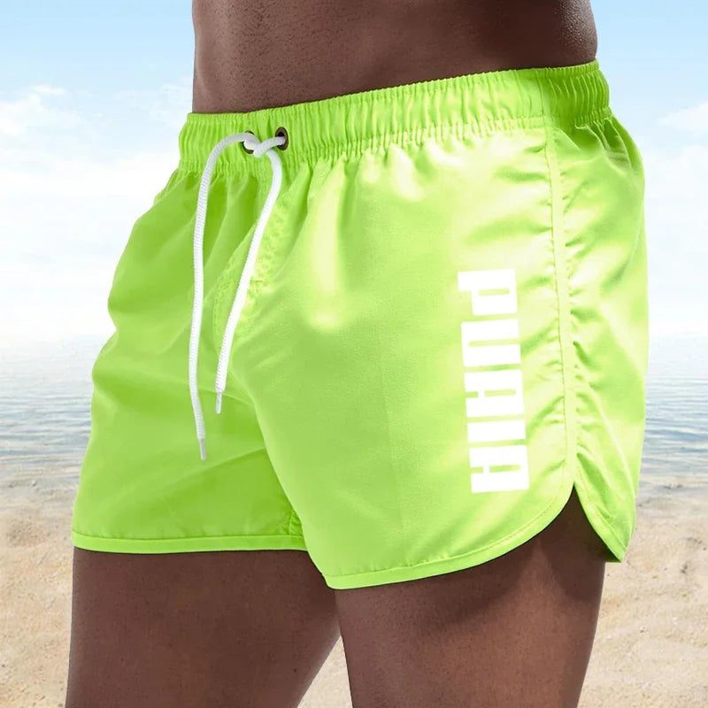 New Hot Summer Swim Trunks Sport Gym Running Shorts Male Beachwear Luxury Beach Shorts Quick Dry Mens Siwmwear Board Briefs