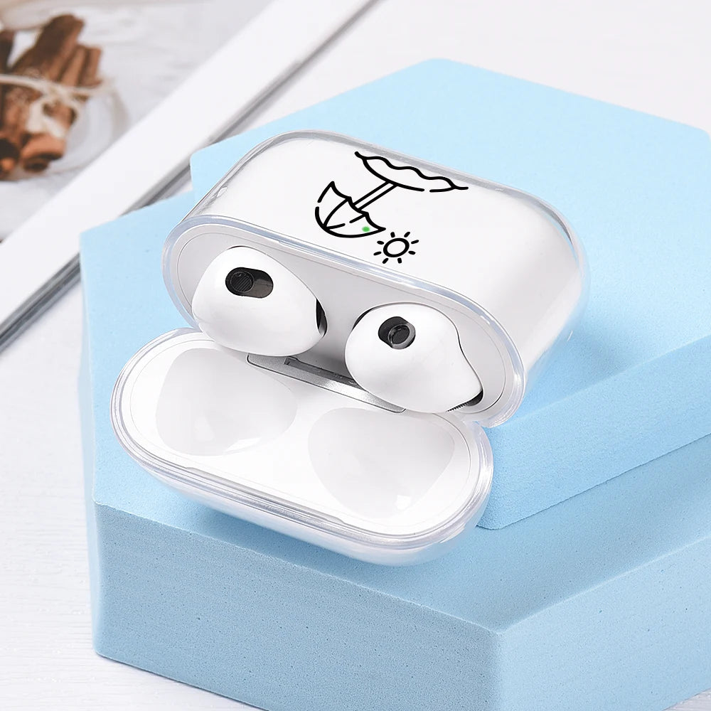 Hard Plastic Case for AirPods Pro 2 USB C Case for airpods 3 2 1 Case Transparent Cover for airpod pro 3 funda Air Pods 3 Coque