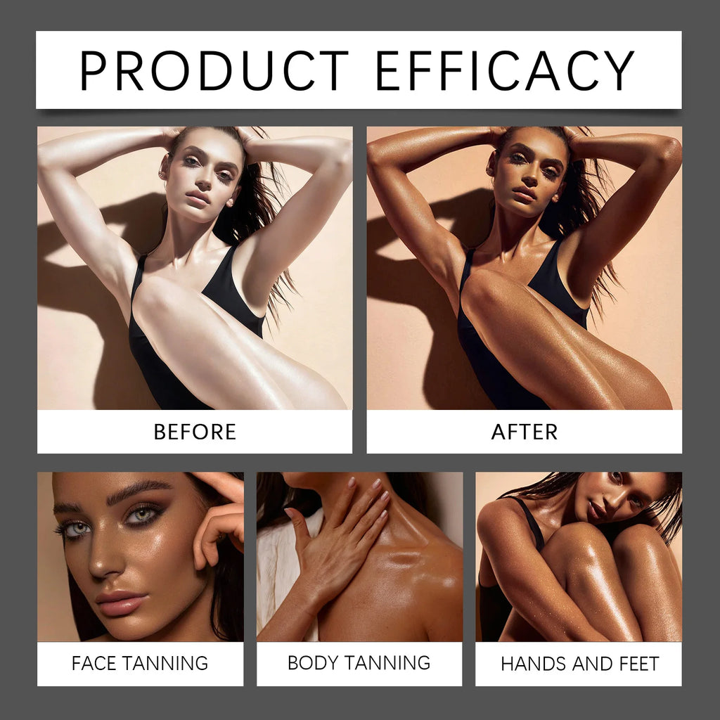 Tanning Gel Instant Bronzer Self Tanning Mousse Hydrating Natural Glow Sun Kissed Buildable Color Nourishing Moisturizing 250ml