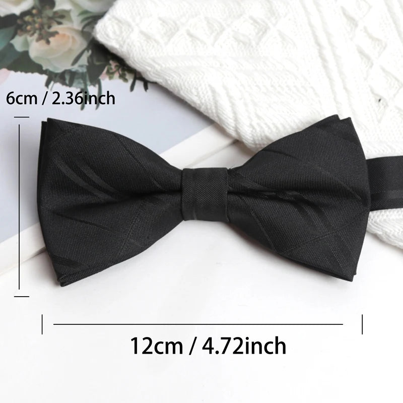 1PCS Bow Ties Butterfly Party Wedding Men Tie Black Adjustable Bowknot Bowtie Classic Butterfly Adult Accessories Business Gift