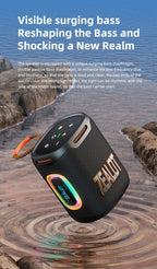S122 25W Wireless Bluetooth Speaker Outdoor Portable Mini Waterproof Speaker with Light 6000mAh Battery Bass Boost for Outdoor