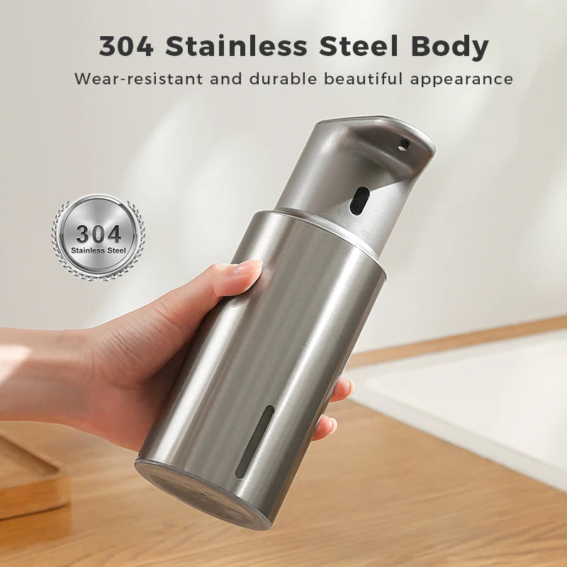 480ml Kitchen Soap Dispenser Automatic Sensor Hand Sanitizer Machine Intelligent Electric Body Wash Soap Dispenser 304 Stainl