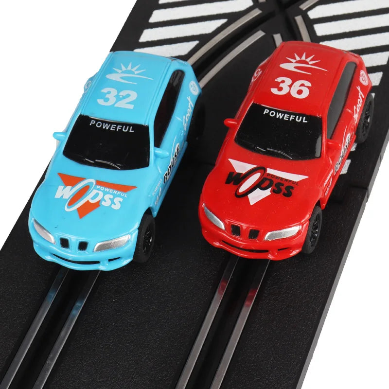 Analog Slot Car Racing R8 Police 1 43 Set Electric Coche Gift Kids For Scalextric Compact Go Ninco Scx Cars Toy
