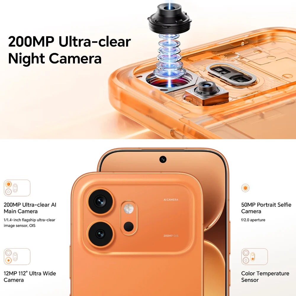 HONOR 600 5G,EU Version, 5G Smartphone, 200MP Ultra-clear Night Camera, OIS,6400mAh Battery,IP68 IP69 IP69K, 8000nits Ultra Bright Display,Dual Card