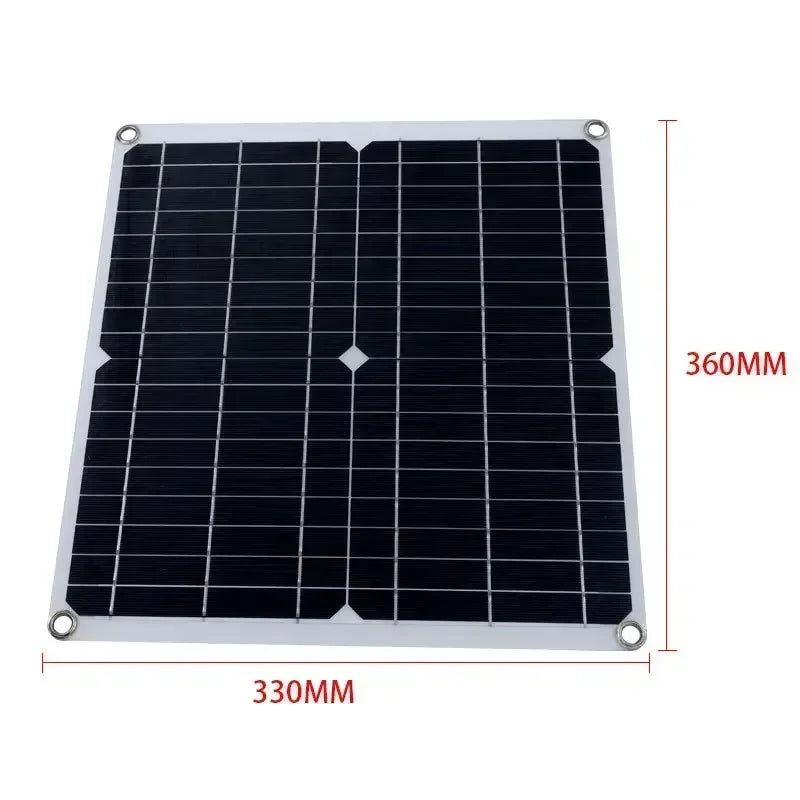 High Efficiency Outdoor Solar Panel Dual Exhaust Fan for Dog Warehouse RV Greenhouse Fan Air Pump Cooling Temperature