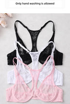 Front Button Women's Bra Lace Sheers Unpadded Sexy Lingerie BH Tops Flower knitting Brassiere Underwire Underwear Plus Size Bras