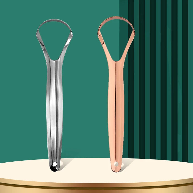 Open Type Tongue Scraper Stainless Steel Oral Tongue Cleaner Brush Cleaning Coated Tongue Toothbrush Oral Hygiene Care Tools Main image