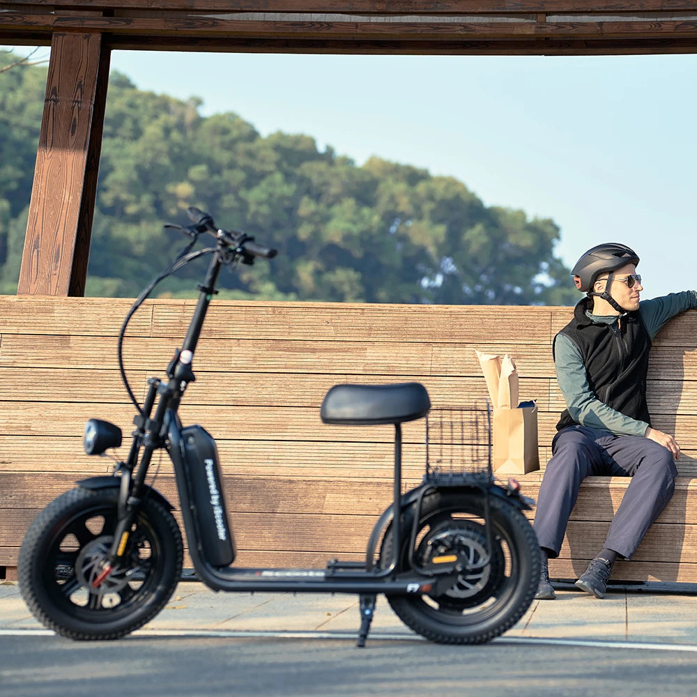 iScooter F7 48V 1000W E-Scooter 45km/h 72km Range App Control 16" All-Terrain Tires Foldable Rear Basket Perfect Grocery Helper