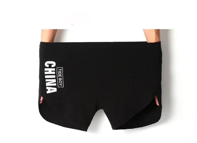 Fashion Loose Men's Underwear 100%Cotton Soft Mid Waist Arrow Pants Breathable Underpants Boys Large Size Boxer Shorts Sleepwear