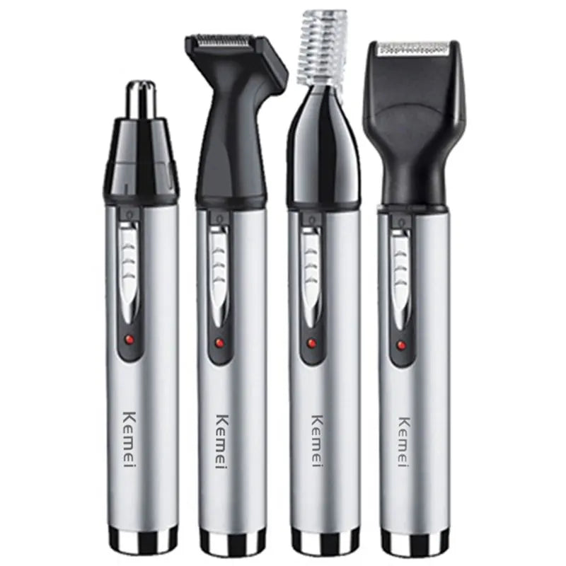 Kemei 4in1 grooming kit nose trimmer beard trimer for men electric eyebrow nose hair trimmer nose and ears machine rechargeable