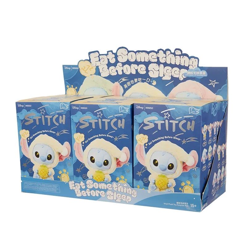 New Stitch Eat Some Thing Before Sleep Series Vinyl Blind Box Bag plush Pendant Cute Doll Mystery Box Toy Adult Gift