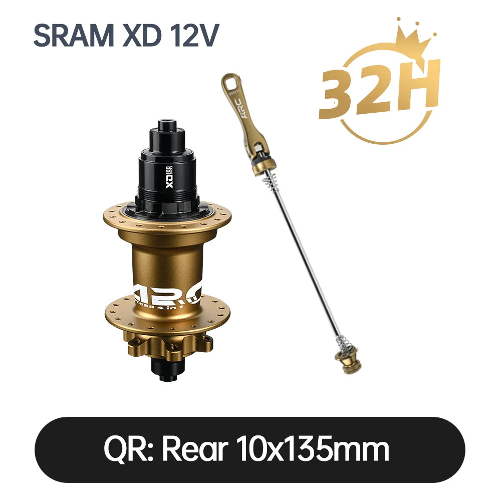 ARC MT088 MTB Hub 6 Pawls 180 Clicks Sealed Bearing Hub Front 9x100 15x100 Rear 10x135 12x142 Bicycle Cube 8 9 10 11 12 Speed
