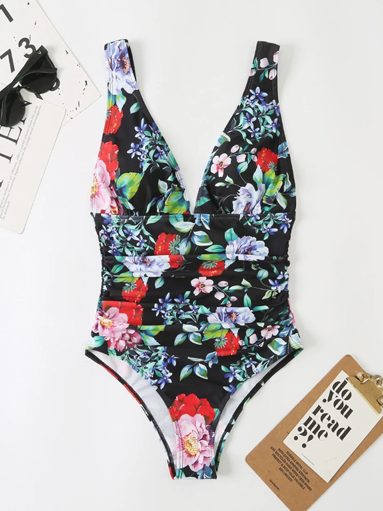 Sexy Swimwear Women`s Deep V One Piece Swimsuit 2026 New Female Bathing Suit Woman Bodysuit Swimming for Beach Wear Monokini